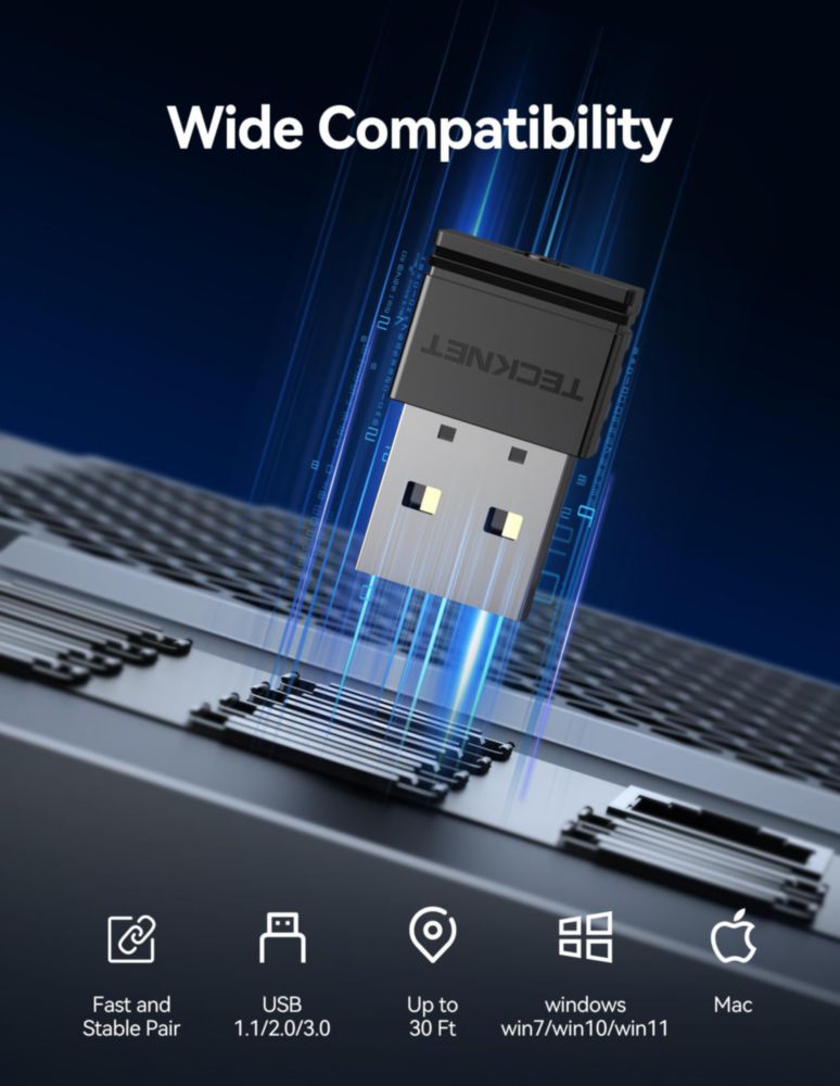 Mouse Jiggler TECKNET USB 3 Modos Plug & Play