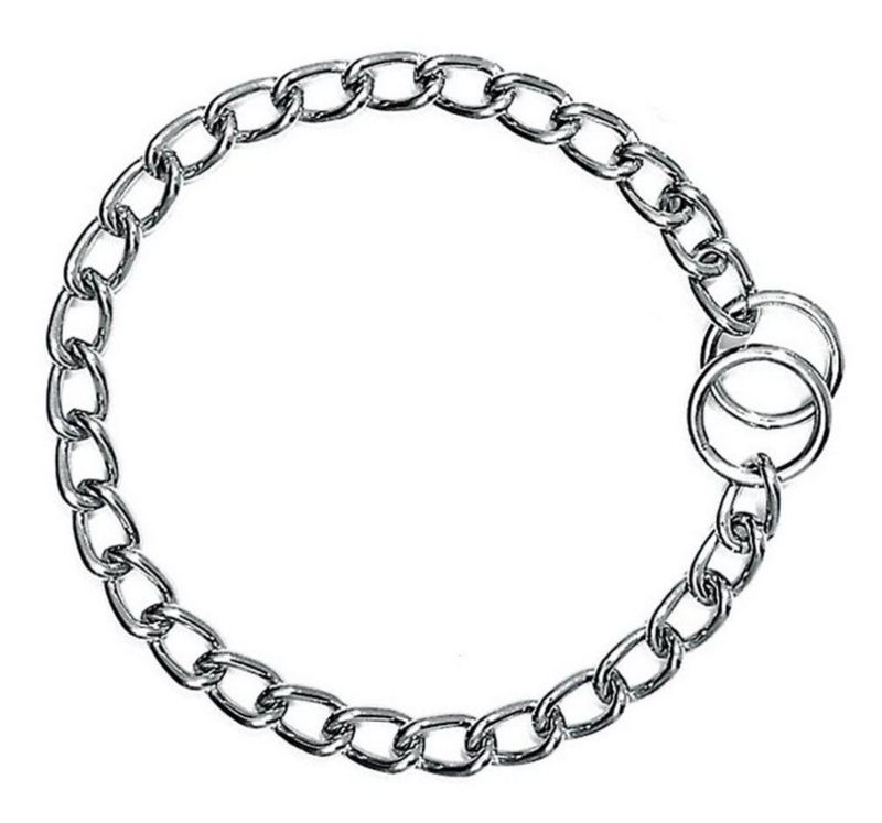 Chain Choke Collar Boss Pet 18 pulgadas cromado tamaño mediano