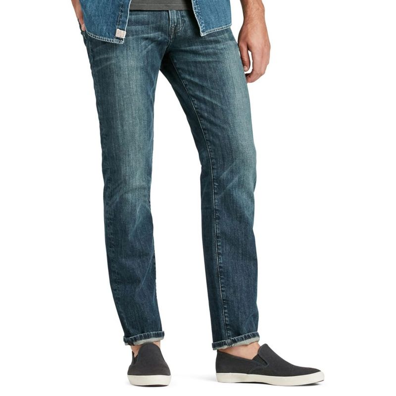 Pantalones vaqueros Lucky Brand 221 Original Straight talla 33 Azul Dorado