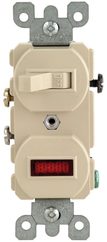 Interruptor electrónico Leviton 105-5226-ISP Piloto iluminado 15A 125V