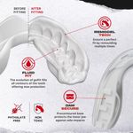 Protector bucal SAFEJAWZ Clear Fangz adulto de doble capa