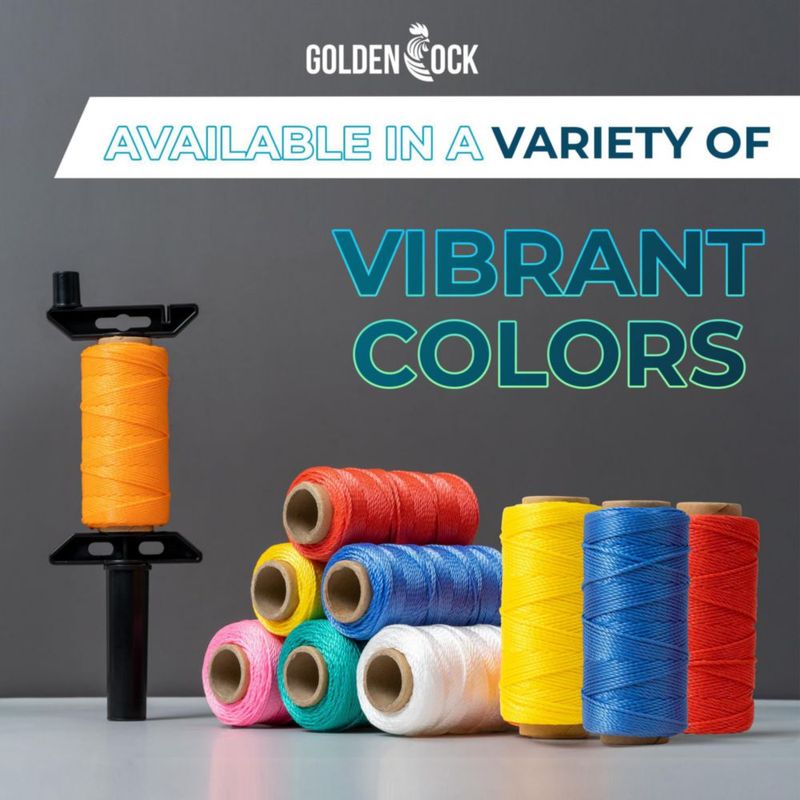 Hilo GOLDEN COCK 262 pies (80 m) Set de 3 colores – Cuerda resistente