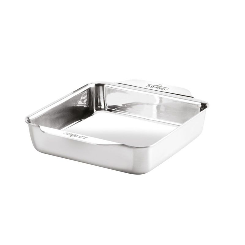 Molde cuadrado para hornear All-Clad de 20 cm acero inoxidable de triple capa