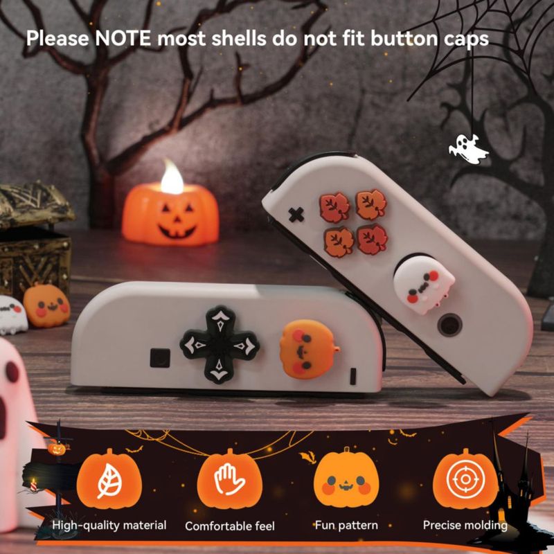 Set de tapas de silicona para botones de Switch GeekShare – Calabaza