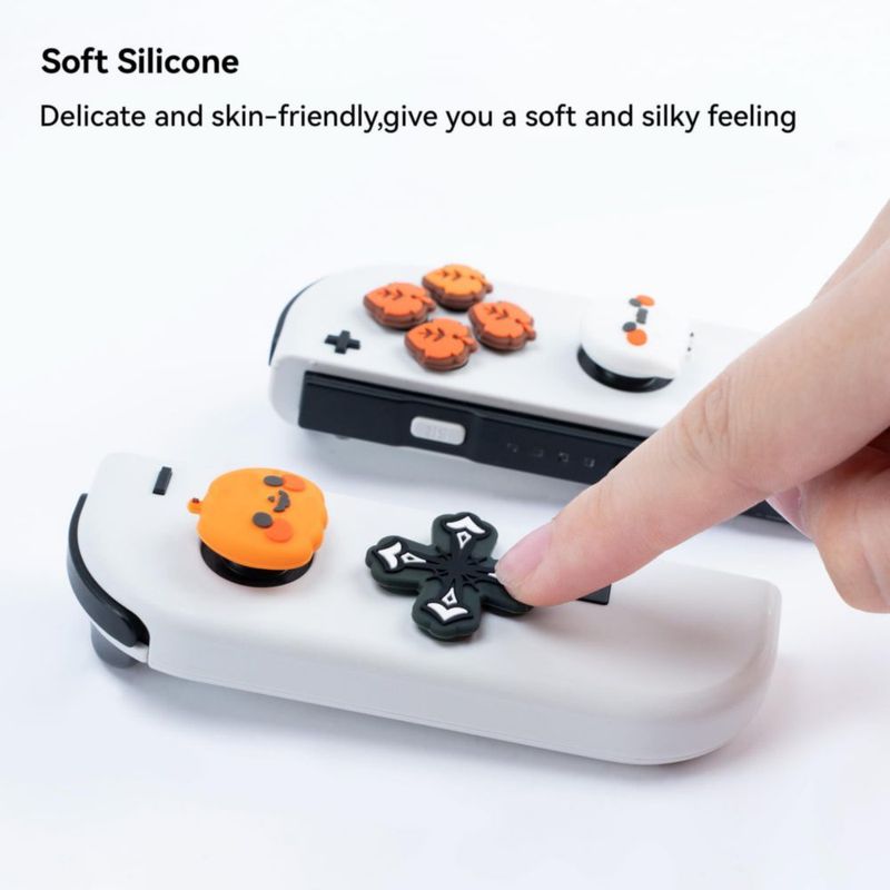 Set de tapas de silicona para botones de Switch GeekShare – Calabaza