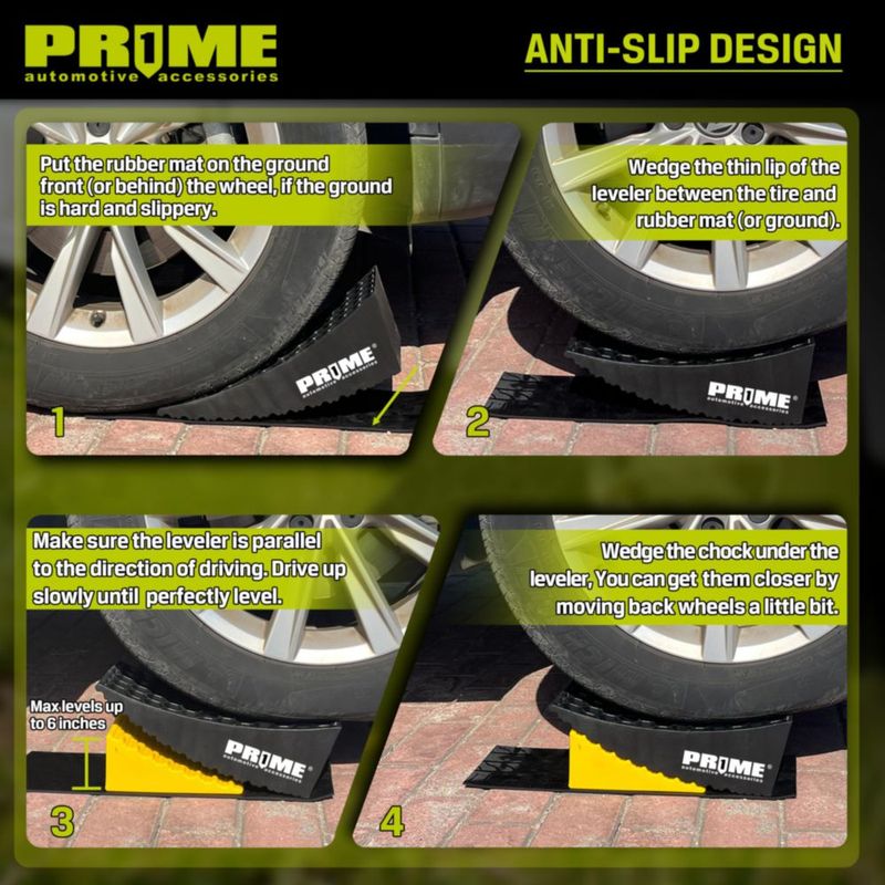 RAMP Prime 1 Cuña de Rueda de Alta Resistencia 15 cm (2 unidades)