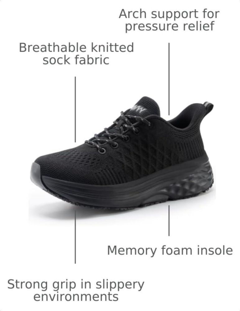 Zapatos de trabajo AVV para mujer antideslizantes estilo zapatilla de cocina