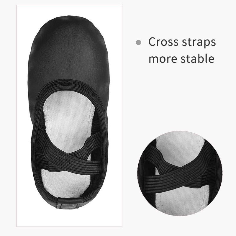 Zapatos de Ballet Stelle 11ML PU Negro Ajuste Cerrado