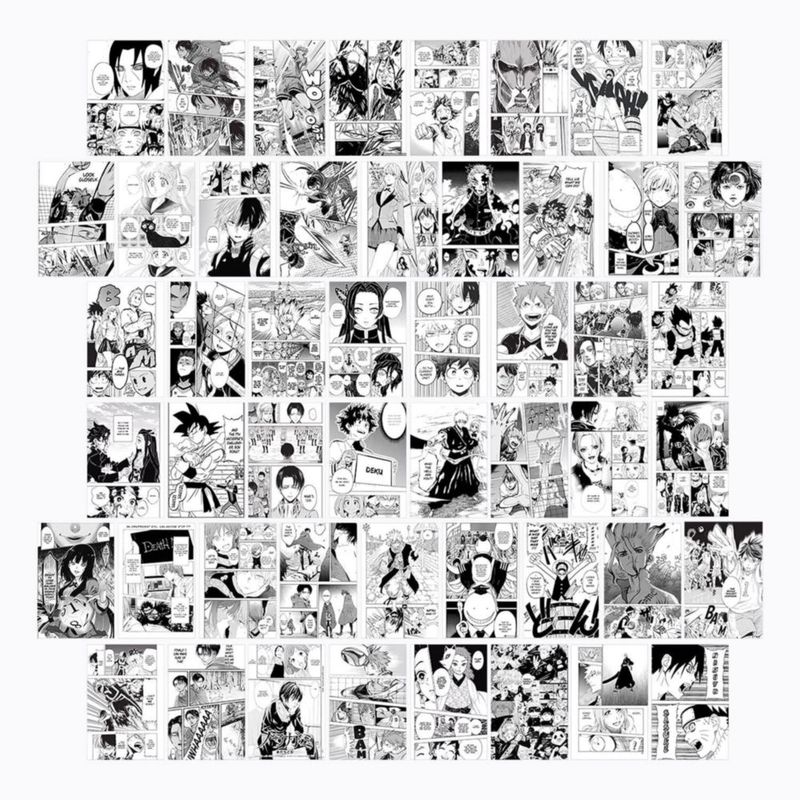 Pósteres WOONKIT 50 uds 10 × 15 cm Kit de collage de anime