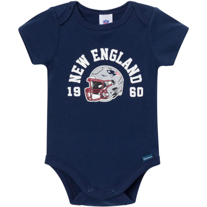 Body Gerber para bebé niño NFL pack de 3 Patriots 0‑3 meses