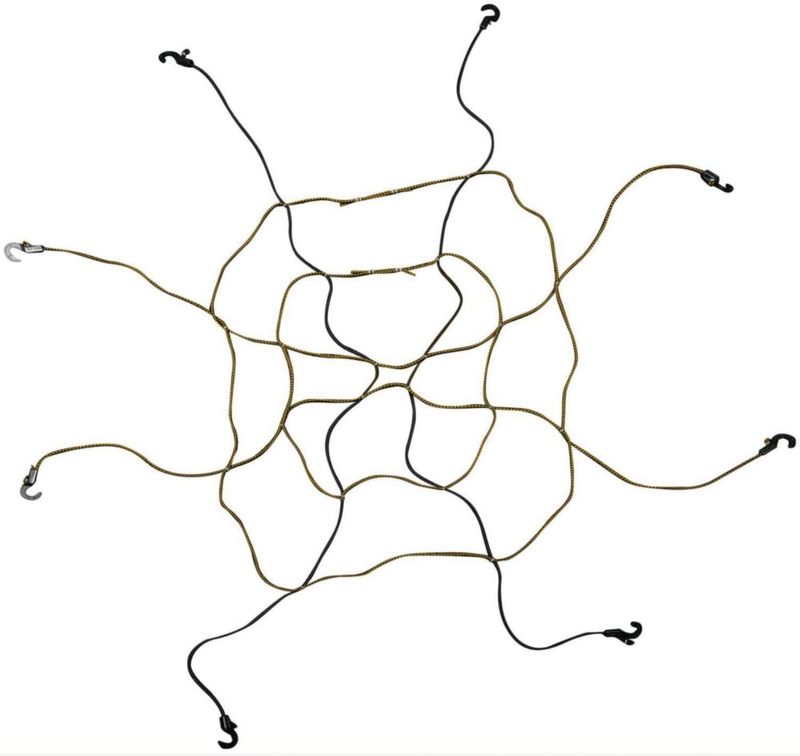 Cargo Net KEEPER 6141 - Gancho ajustable con cremallera (92 x 116 cm) color negro y amarillo