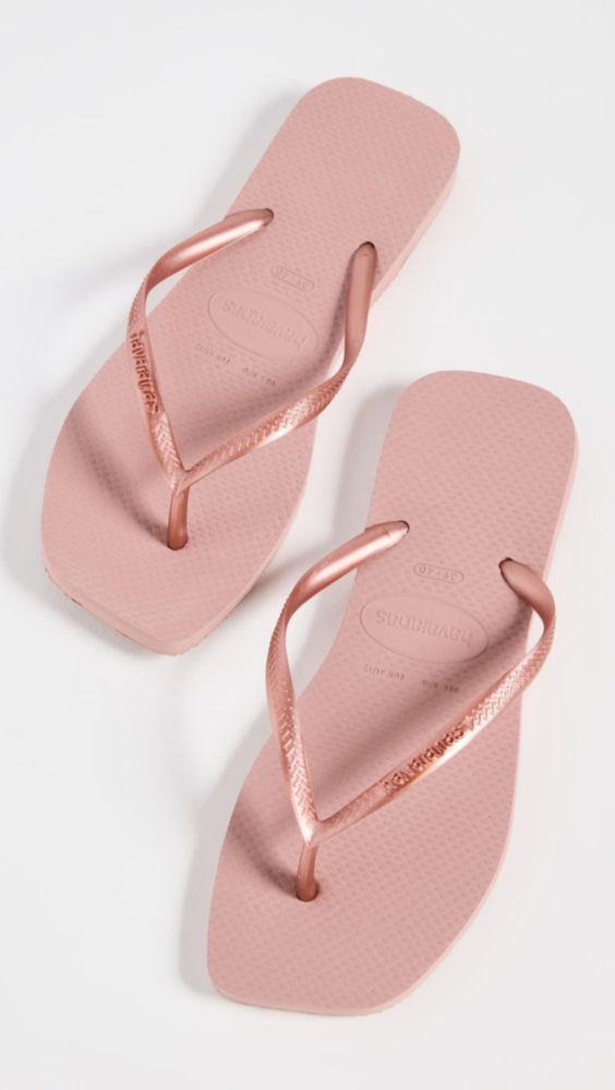 Sandalias Havaianas Slim Square Crocus Rose US 7-8