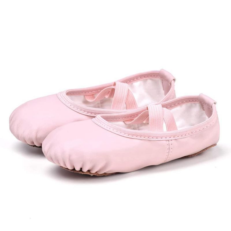 Zapatillas de ballet Stelle rosa con suela dividida de cuero (5MT)