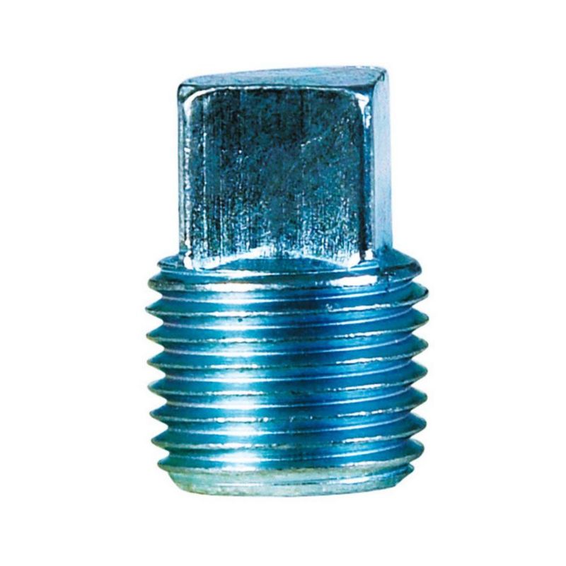 Enchufe Billco MPT de acero galvanizado de 3/8 pulgadas con cabeza cuadrada