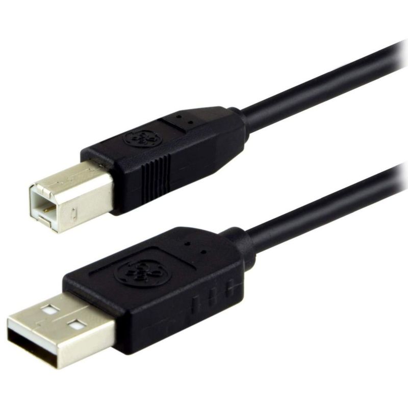 Cable de impresora USB 2.0 GE de 18 m cable macho A a B negro