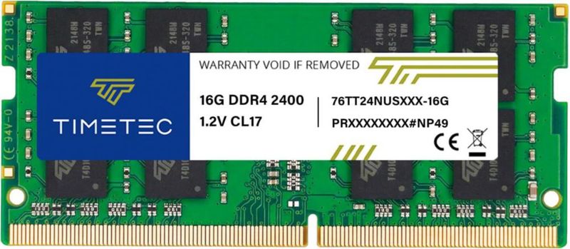 Memoria RAM Timetec 16 GB DDR4 2400 MHz CL17 SODIMM para Portátil