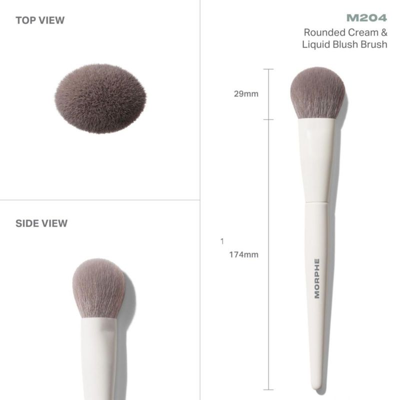 Brocha de Rubor MORPHE M204 Redonda para Cremas y Líquidos