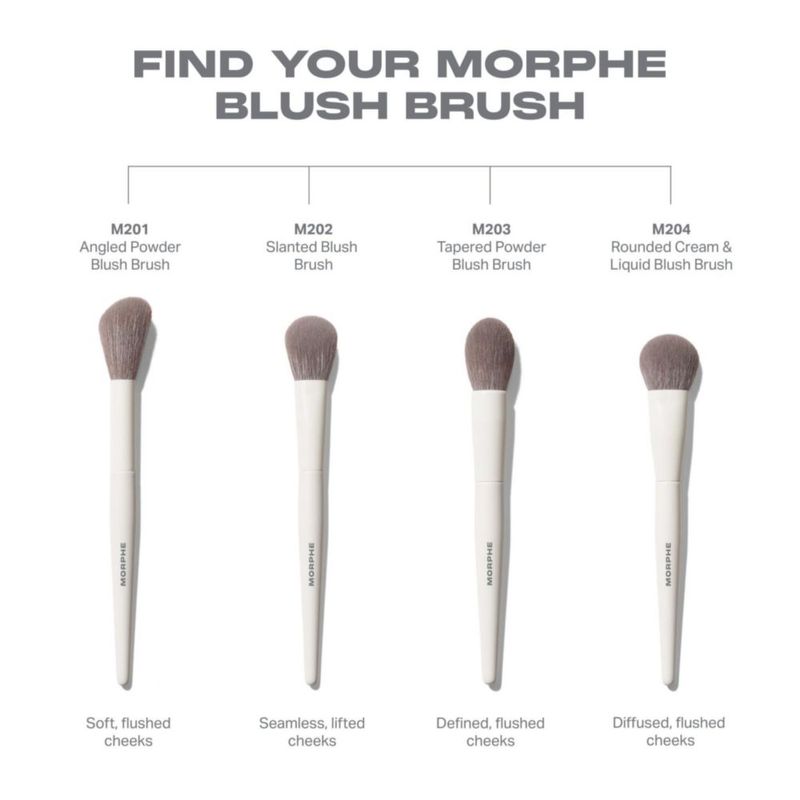 Brocha de Rubor MORPHE M204 Redonda para Cremas y Líquidos
