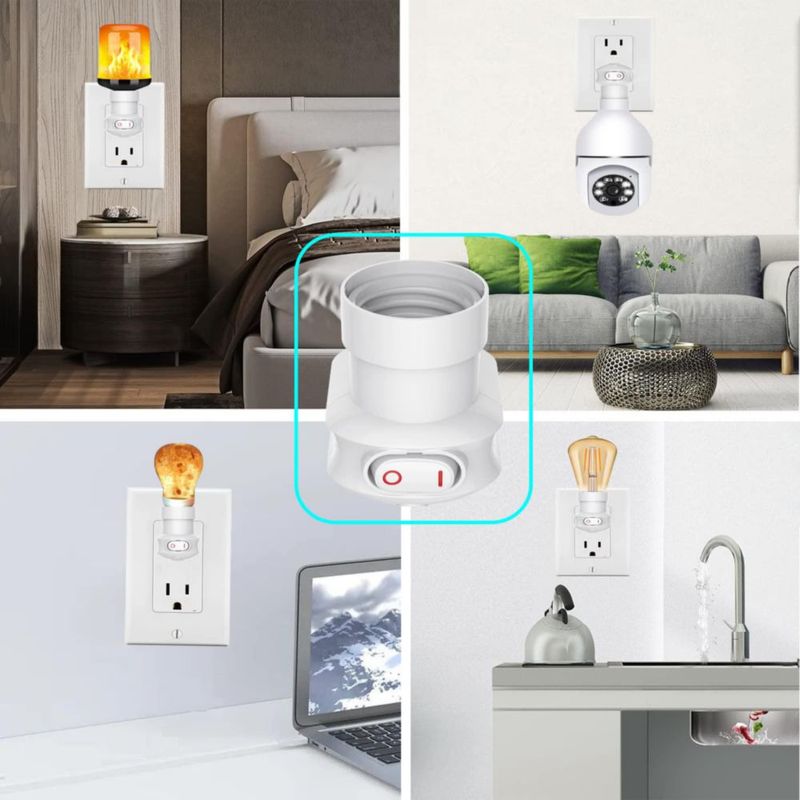 Adaptador de Enchufe Borju 120V 60W Blanco 360°