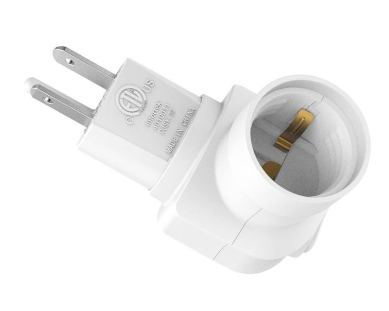Adaptador de Enchufe Borju 120V 60W Blanco 360°