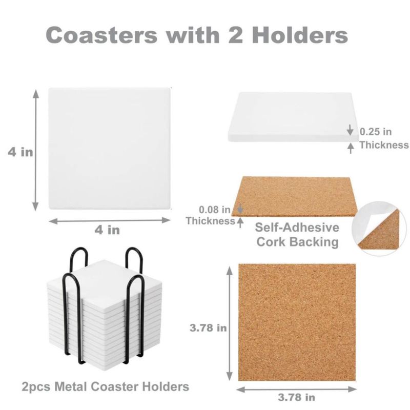 Pack de 24 posavasos de 10 cm Colovis con soporte