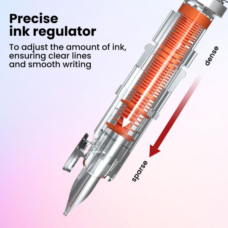 Pluma estilográfica WRITECH retráctil de tinta negra fina