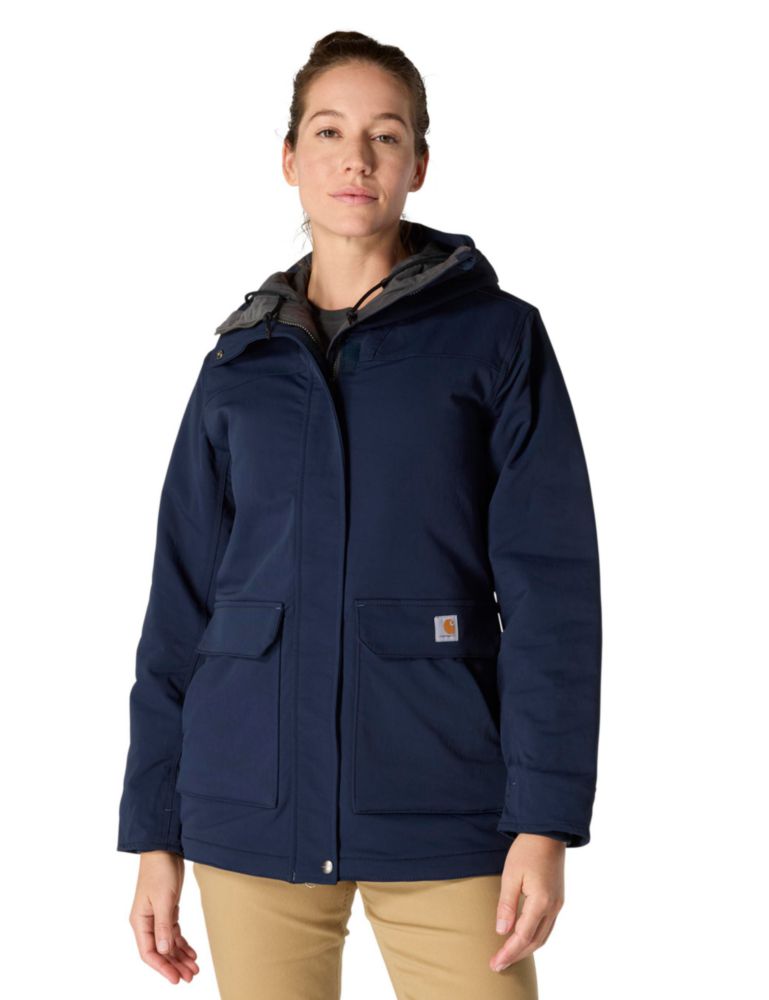 Abrigo Carhartt Camden para mujer talla M azul marino