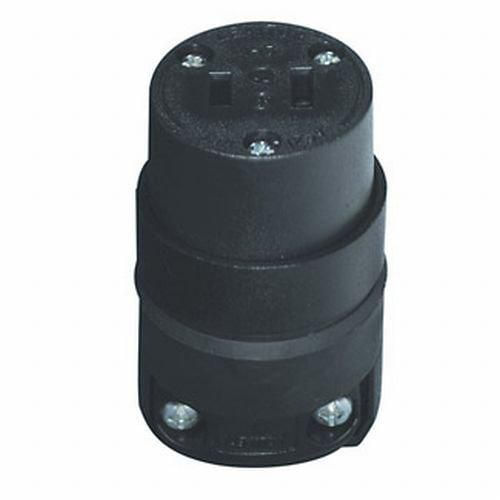 Enchufe conector Leviton negro 110 V paquete de 2