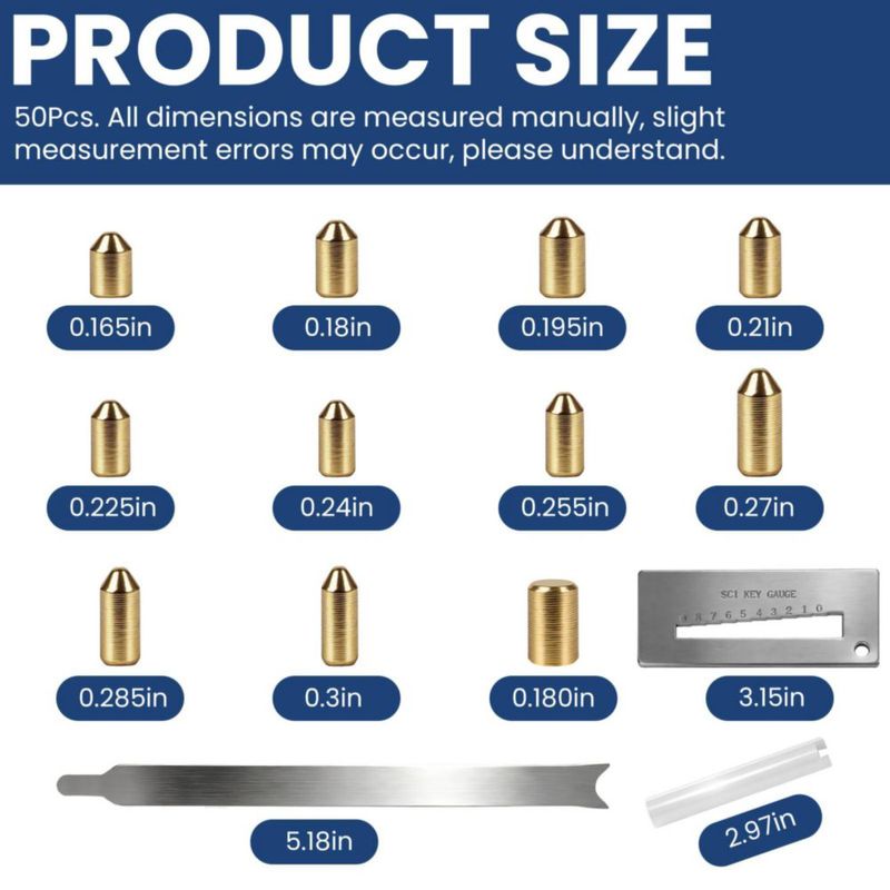 Kit de Cambio de Llave ETZ SC1 SC4 500 piezas (Oro)