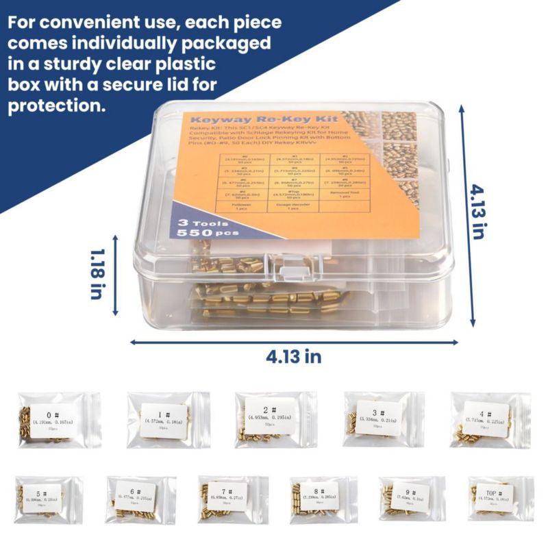 Kit de Cambio de Llave ETZ SC1 SC4 500 piezas (Oro)