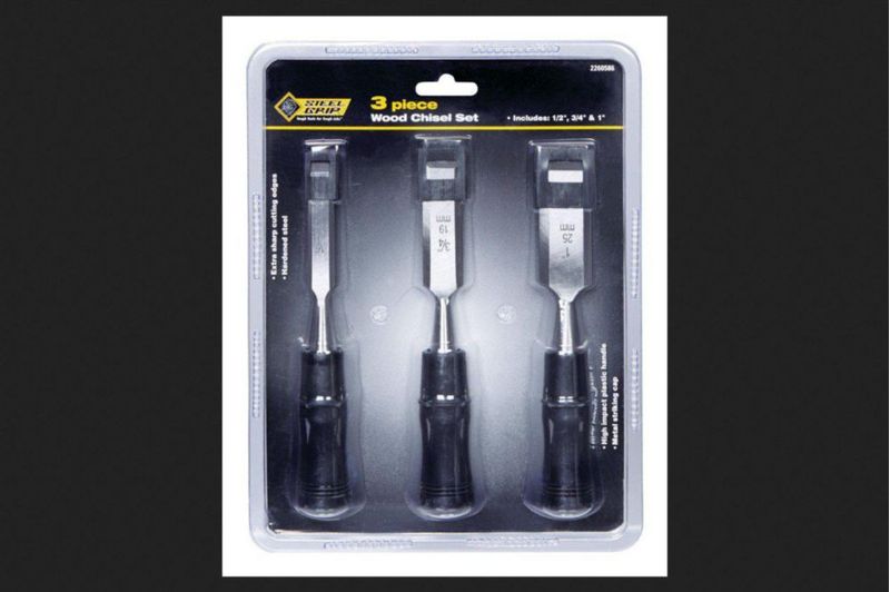 Juego de cinceles para madera ACE de 3 piezas Steelgrip de 1/2 pulgada 3/4 pulgadas 1 pulgada