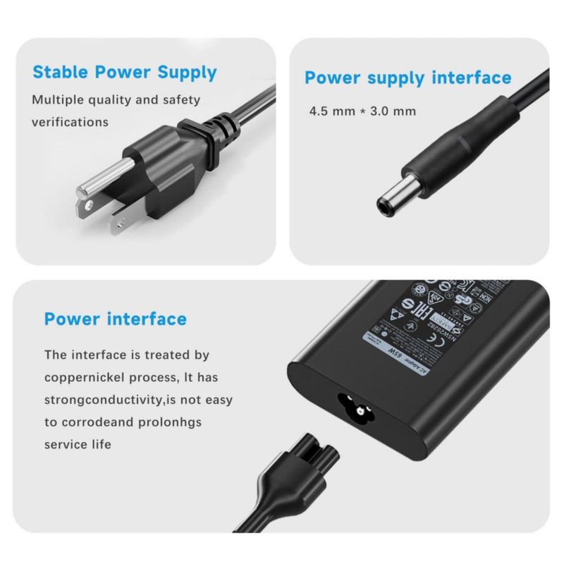 Cargador de portátil amguog 65W 4.5mm Dell Inspiron