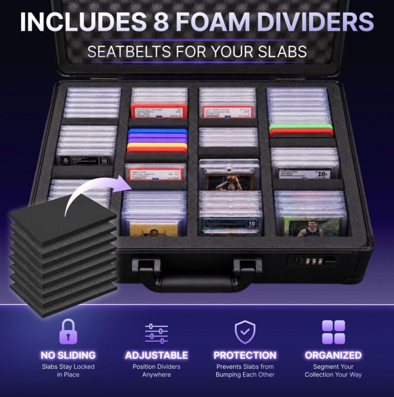 Caja de Almacenamiento para Cartas VALUN 160+ Premium con Slabs Graduados