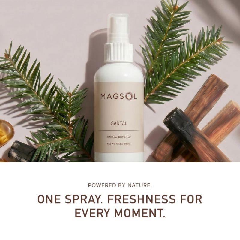 Desodorante Corporal MagSol Organics 118 ml Santal Spray