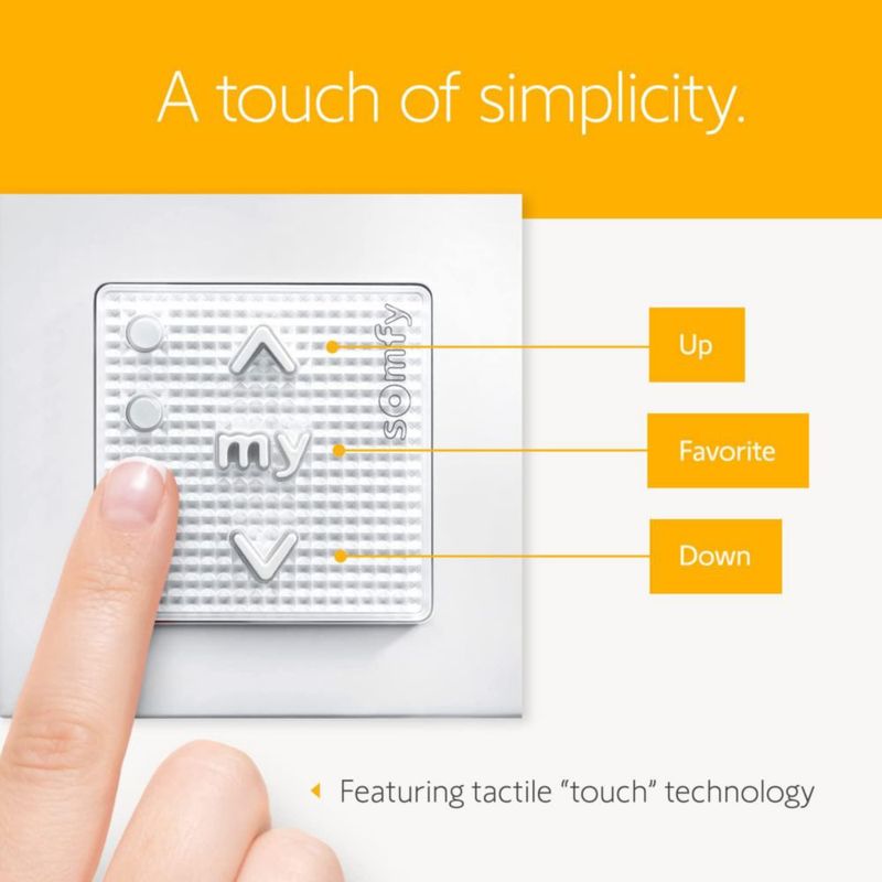 Control de pared Somfy Smoove 4 RTS inalámbrico de 4 canales