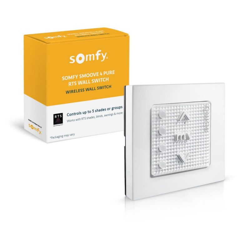 Control de pared Somfy Smoove 4 RTS inalámbrico de 4 canales