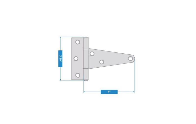 Hinge National Hardware B286 de 10 cm chapada en zinc muy resistente