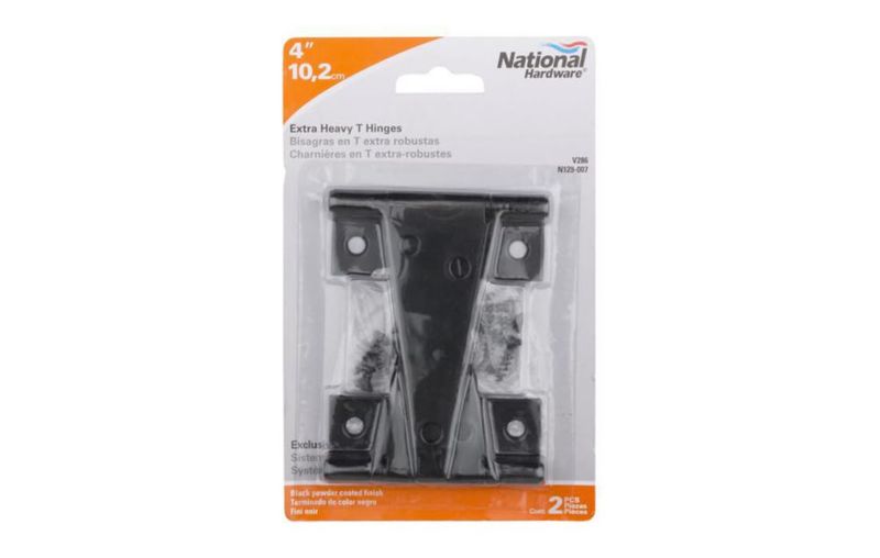 Hinge National Hardware B286 de 10 cm chapada en zinc muy resistente