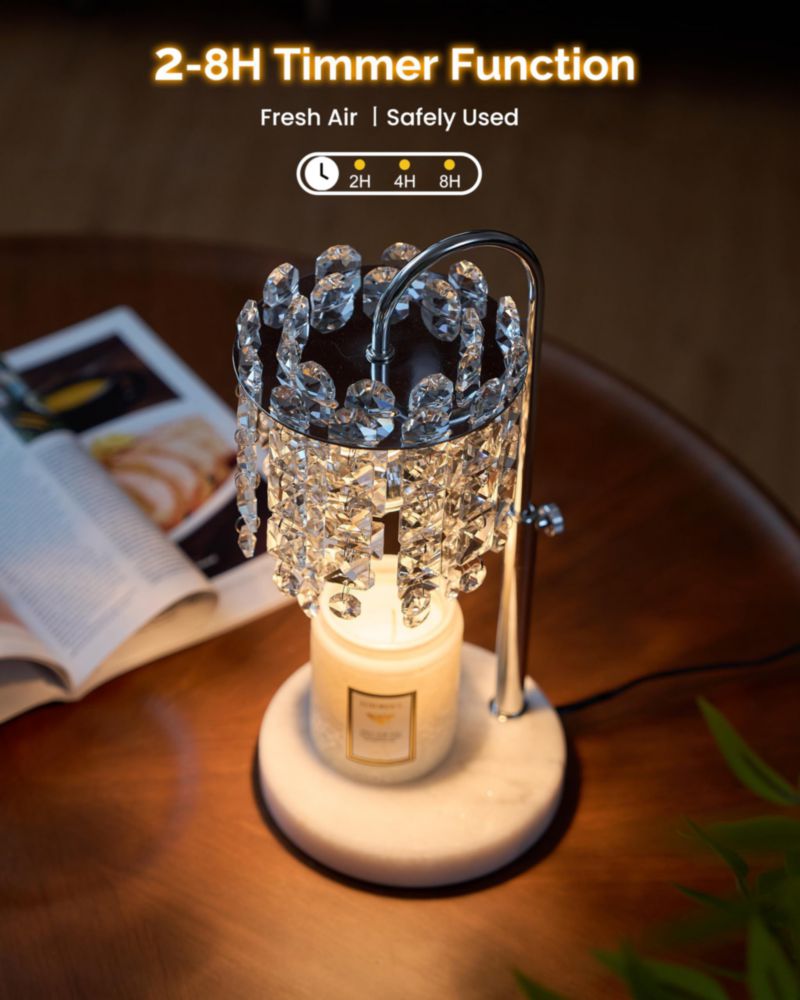 Calentador de Velas SIJIHOME con Dimmer y Base de Mármol Ajustable