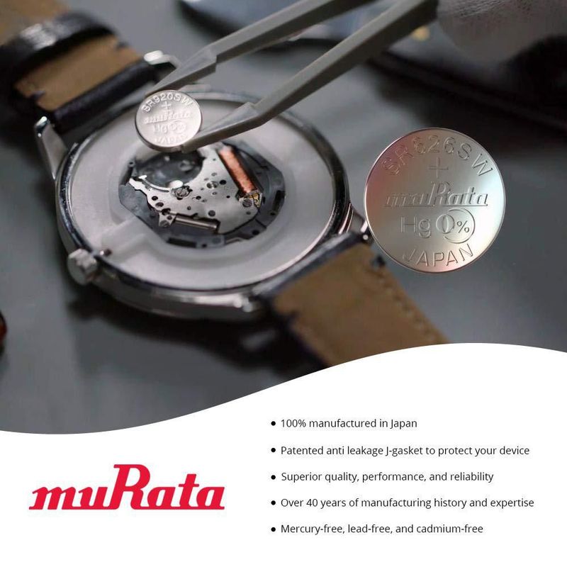 Batería Murata SR527SW 155 V óxido de plata (paquete de 10)