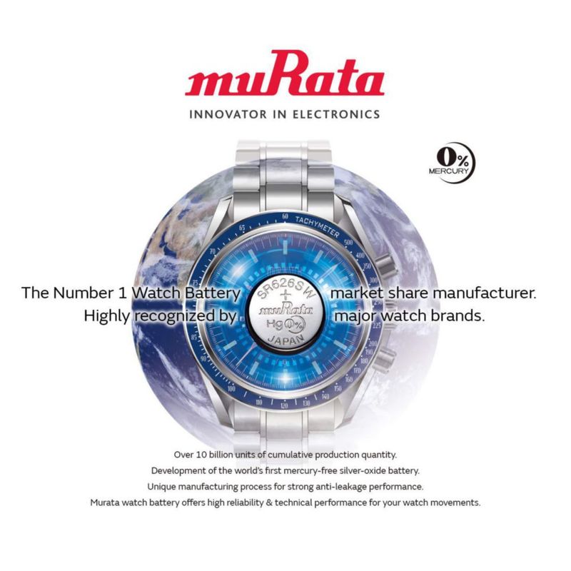 Batería Murata SR527SW 155 V óxido de plata (paquete de 10)
