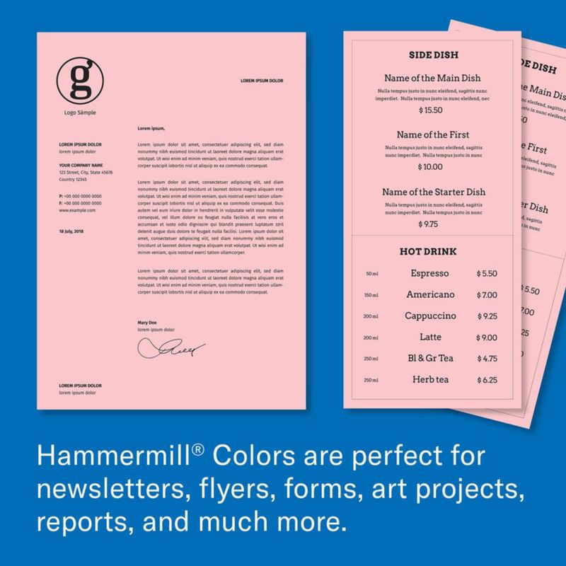 Papel Copia Hammermill Rosa 28 × 36 cm 500 hojas