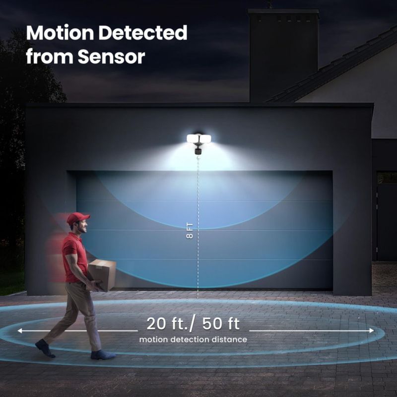 Luz solar de seguridad para exteriores Feit Electric de doble cabezal 1200 lúmenes