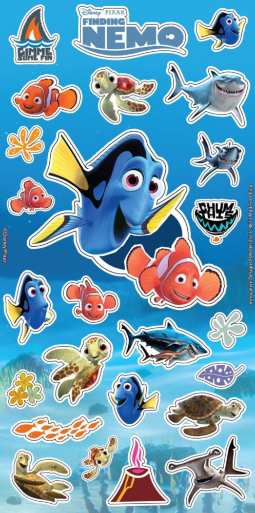 Set de 12 pegatinas Disney Buscando a Nemo