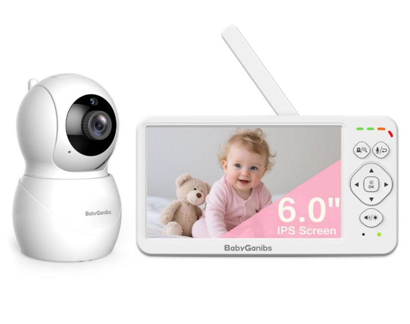 Monitor de bebé Baby Ganibs con pantalla de 15 cm sin Wi‑Fi
