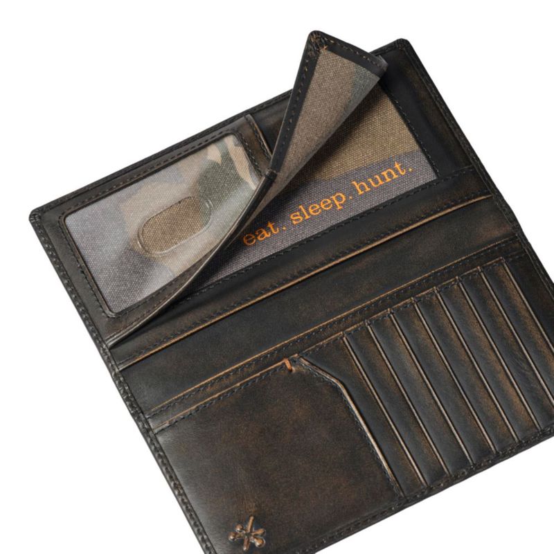 Billetera House of Jack Co. 18 cm Bifold de Ciervo Negra