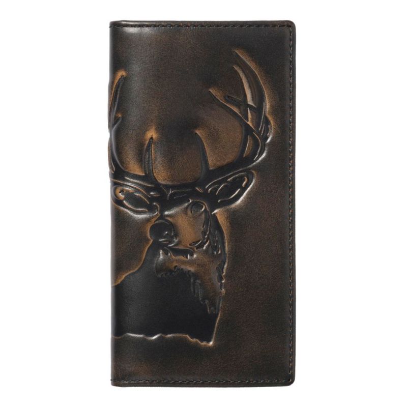 Billetera House of Jack Co. 18 cm Bifold de Ciervo Negra