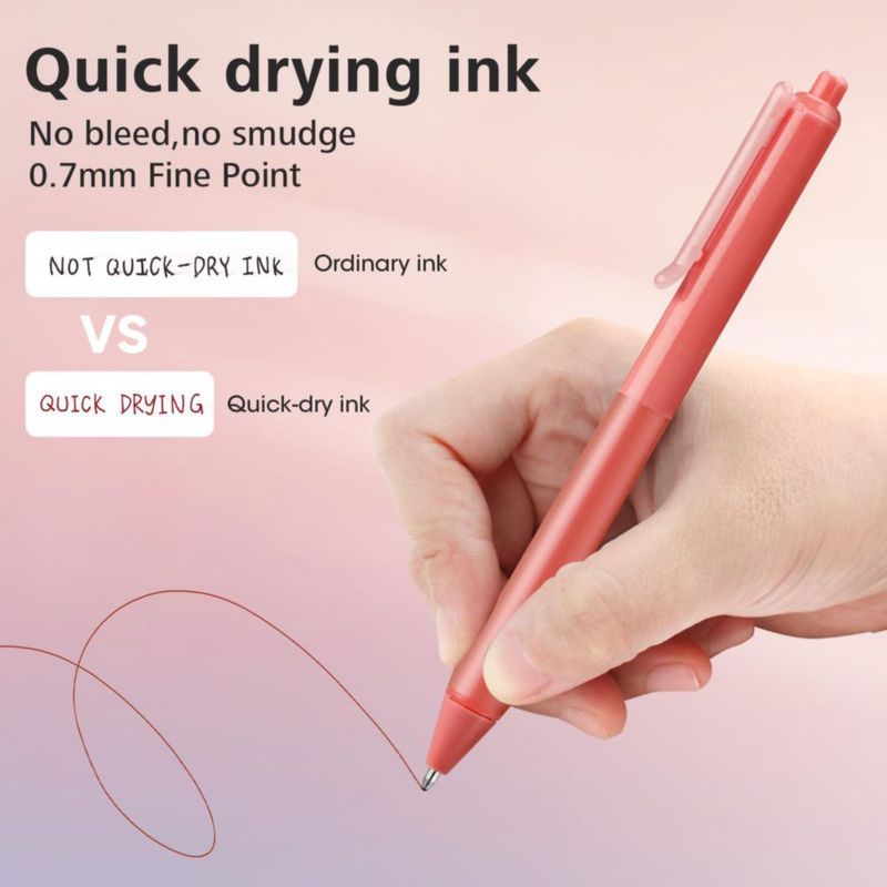 Bolígrafos de gel WRITECH 8 unidades 07 mm punta fina y suave