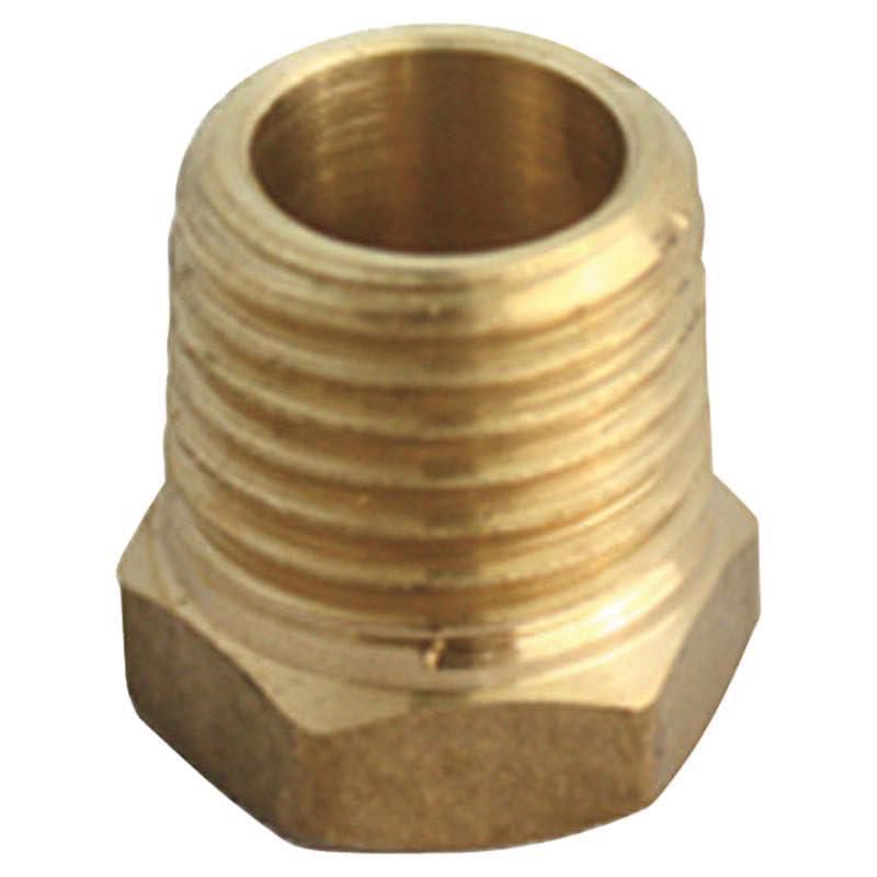 Casquillo hexagonal de latón Homeplus+ de 1 pulgada MPT x 1/2 pulgadas FPT