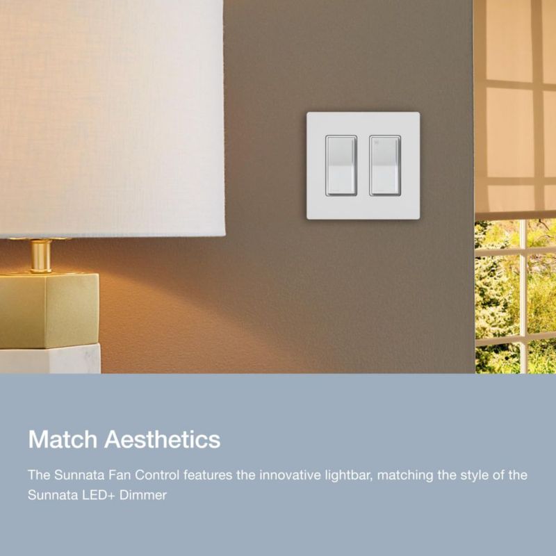 Control de Ventilador Lutron ST-FSQ-N-WH 15 A 120 V Blanco